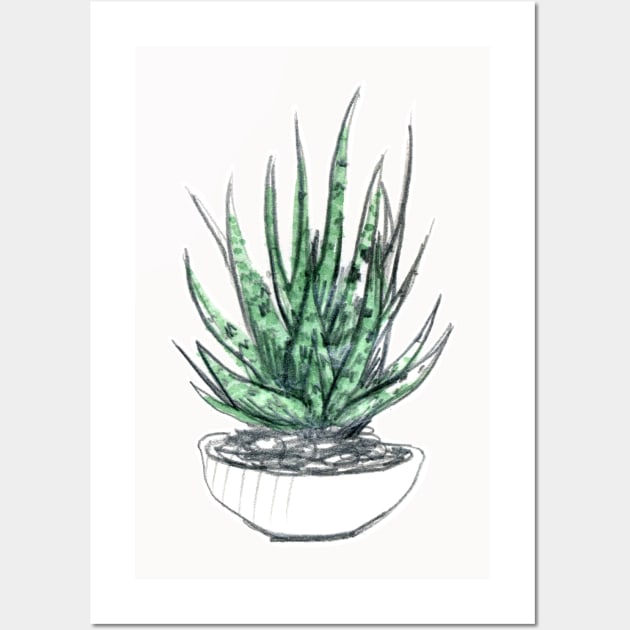 WC&S - Haworthia Wall Art by crumpetsandcrabsticks